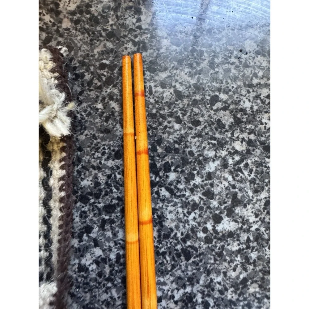 Vintage Handmade Chopsticks With Crocheted Case‎